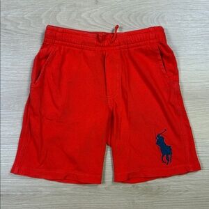 Polo Ralph Lauren Bright Red 100% Cotton Embroiderd Logo Shorts